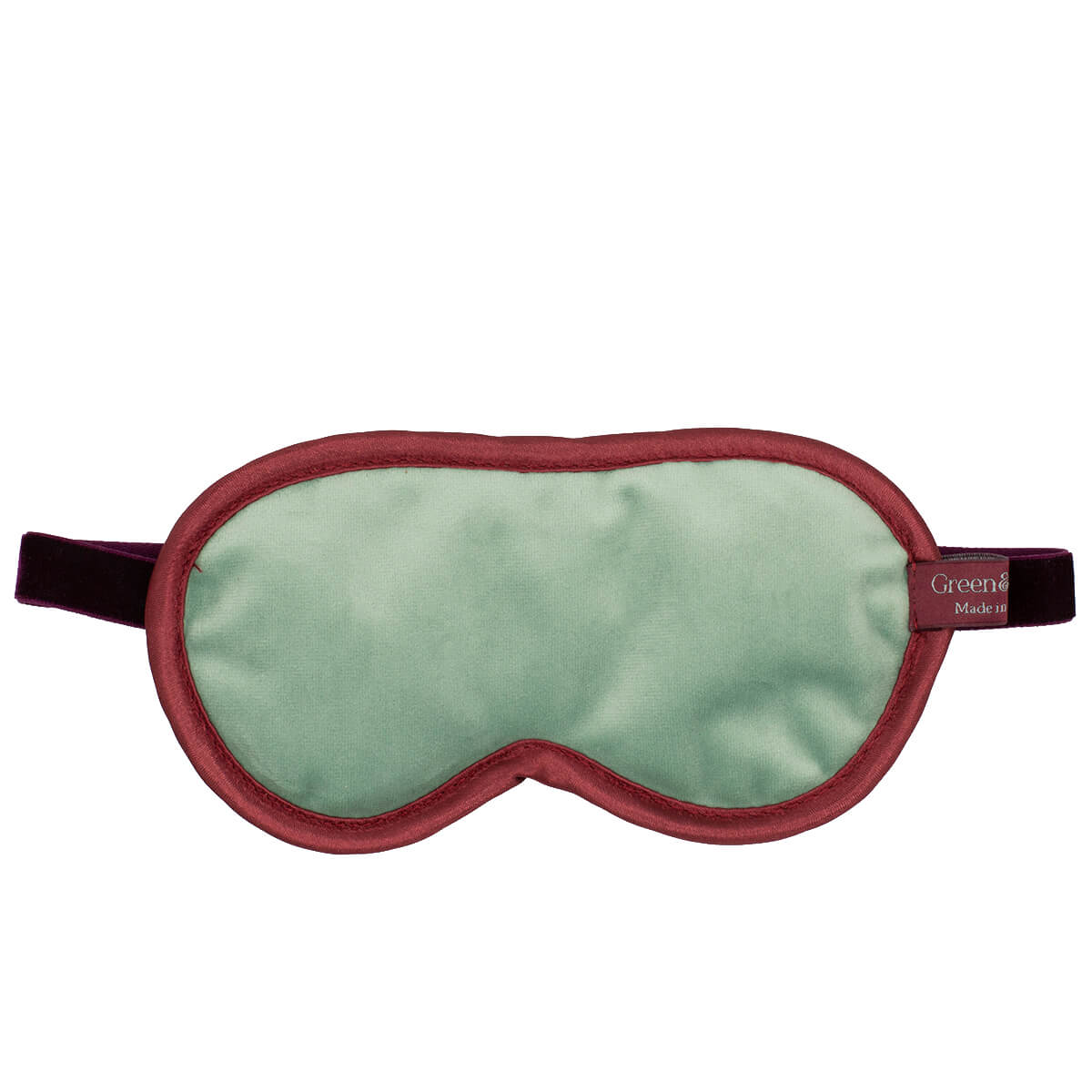 Sleep mask filled with lavender in sea foam colour